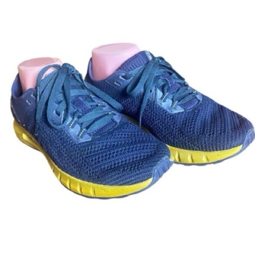 Under Armour Womens Blue Yellow HOVR Sonic 2 Running Shoes Size 8